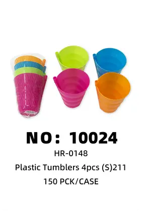 4pcs Straws Plastic Cups