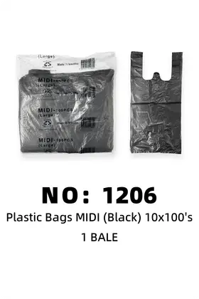Black MIDI Garbage Bags