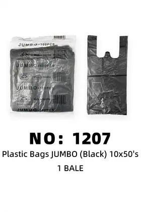 JUMBO Black Plastic Bags