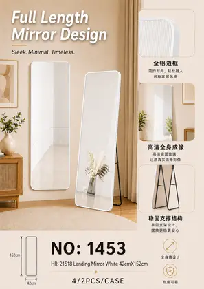 Large White Floor Mirrors 4/