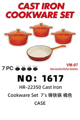 Cast Iron Pots Orange 7's
