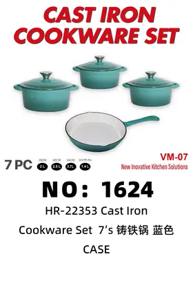 Cast Iron Pots Blue 7's