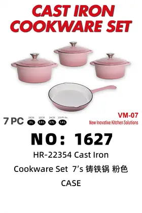 Cast Iron Pots Pink 7's