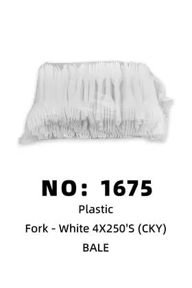 CKY Plastic Forks White 4X250'S