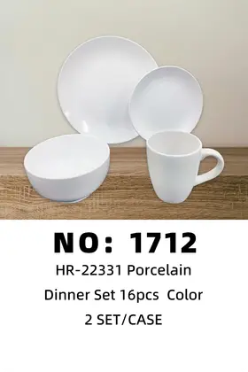 16 Piece Glazed Ceramic Sets