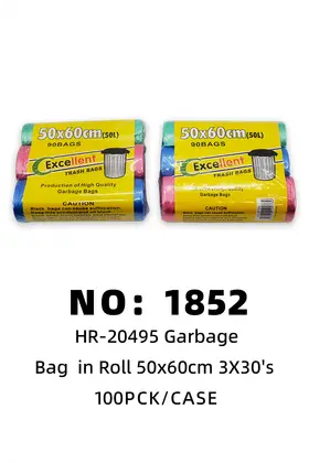 New 50x60cm Garbage Bags 3X30s Roll