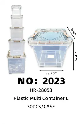 Clear Plastic Storage Crates L 28.8*28*28