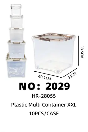 Clear Plastic Storage Crates XXL 40.1*39*38.5