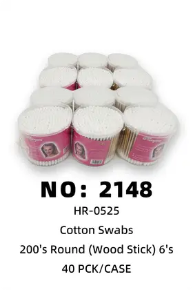 200 Piece Wooden-Stick Large Cotton Swabs