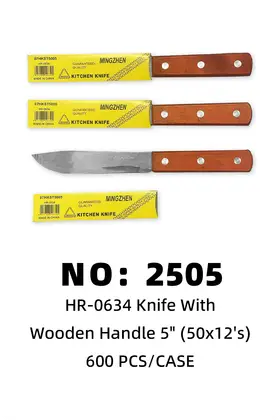 Wooden Handle Butcher Knives 5 Inch