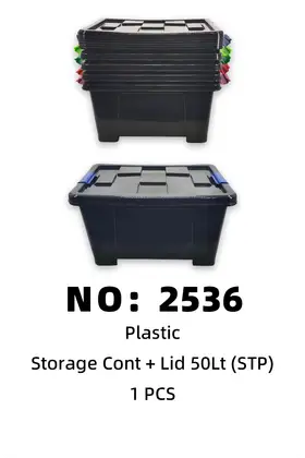 STP Black Storage Crates 50LT