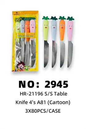 Radish-Head Cartoon Knives 4pcs 3X