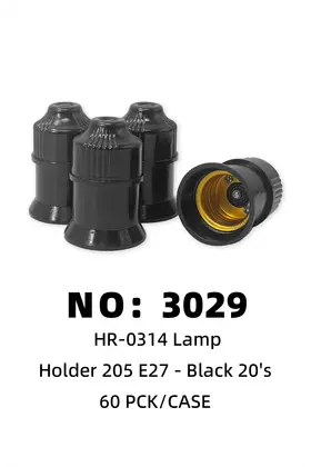 Lamp Holders Black Screw Base