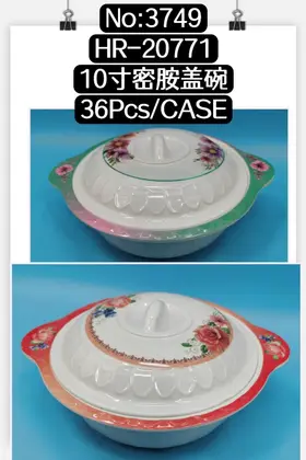 Melamine Lidded Bowls 10 Inch