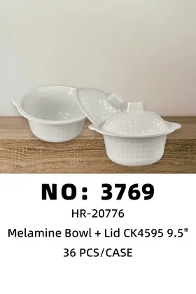 Melamine Lidded Bowls 9.5 Inch