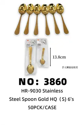 Titanium-Coated Tea Spoons Stainless Steel Tea Spoons