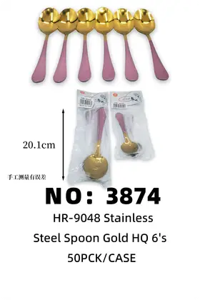 Gold-Plated Spray Paint Large Spoons Pink
