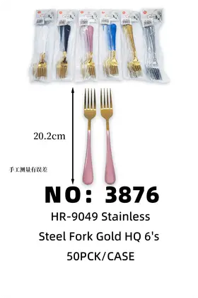 Gold-Plated Spray Paint Large Forks Pink