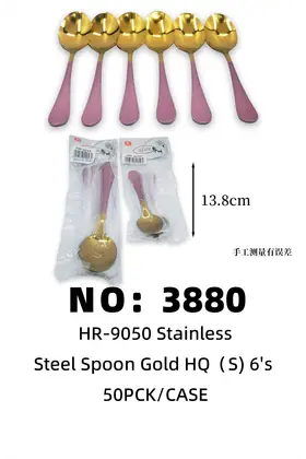 Gold-Plated Spray Paint Tea Spoons Pink