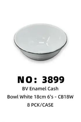 White Enamel Bowls 18CM