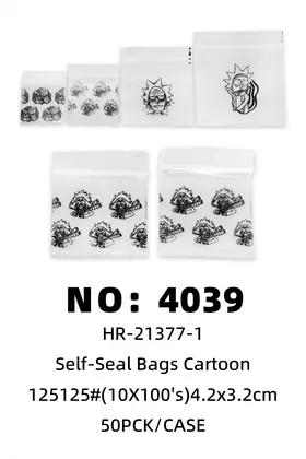 125125 Cartoon Ziplock Bags 4.2×3.2cm 50PCK/BAG