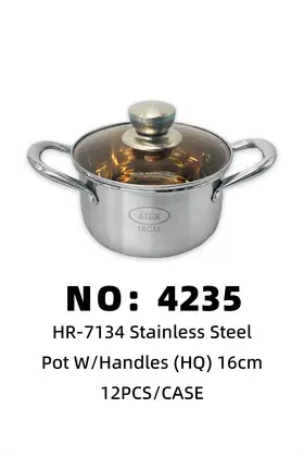 16CM Stainless-Handle Soup Pots