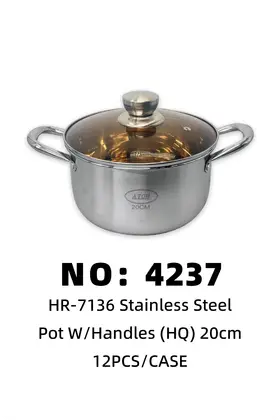 20CM Stainless-Handle Soup Pots