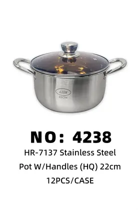22CM Stainless-Handle Soup Pots