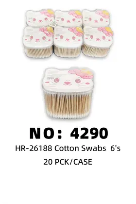 Bamboo Cotton Swabs KT Cat