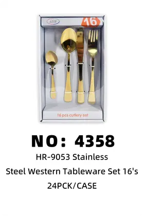 Titanium-Coated Set 16pcs Tableware