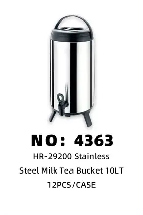 Black Stainless Steel Milk Tea Buckets 10t