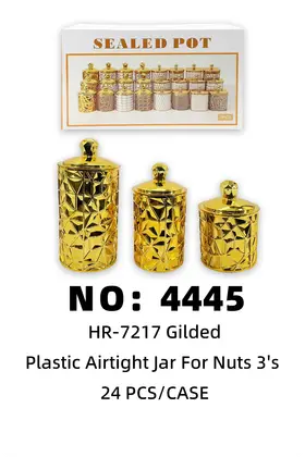 Full Gold-Plated Plastic Nuts Sealed Jars
