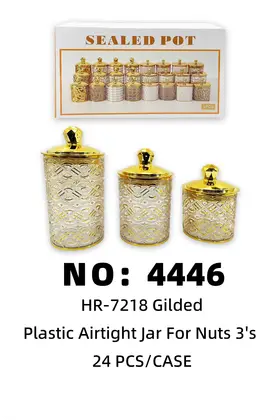 Full Gold-Plated Plastic Nuts Sealed Jars - Lucky Knots