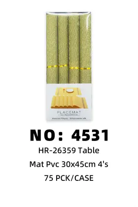 Boxed PVC-30x45cm Textilene Placemats