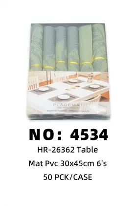 Boxed PVC-30x45cm Textilene Placemats