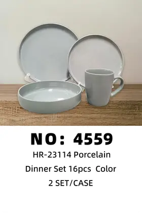 16 Piece Glazed Ceramic Sets