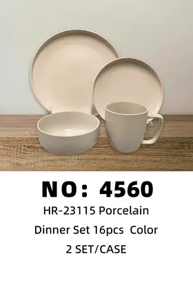 16 Piece Glazed Ceramic Sets