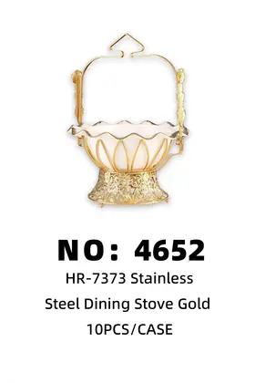 Gold-Plated Fruit Baskets Large Chafing Dishes