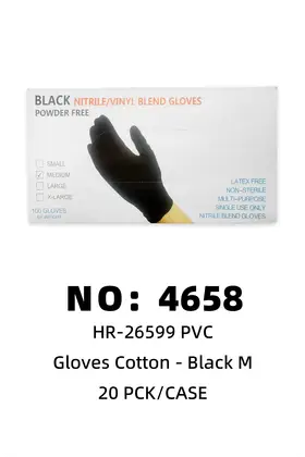 PVC Disposable Gloves Black M