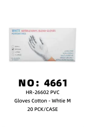 PVC Disposable Gloves White M