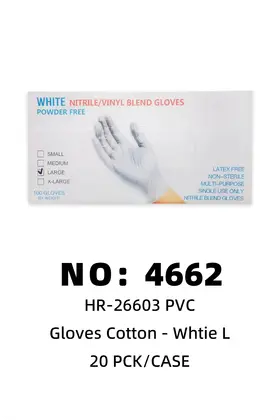 PVC Disposable Gloves White L
