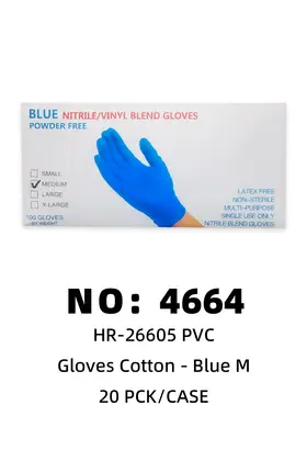 PVC Disposable Gloves Blue M