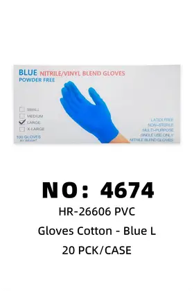 PVC Disposable Gloves Blue L