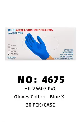 PVC Disposable Gloves Blue XL