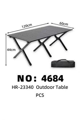 Black Outdoor Tables Camping 120*60*