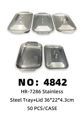 Stainless Steel Embossed Grilled Fish Plates 36*22*4.3cm