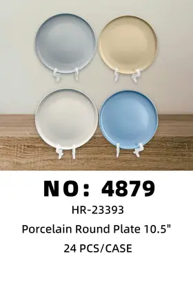 10.5 Inch Small Rolled-Rim Plates Ceramic Plates