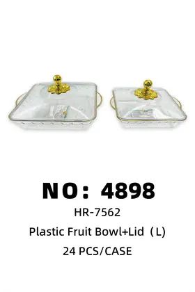 Plastic Fruit Plates + Lid ( L）