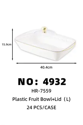 Plastic Fruit Plates + Lid L