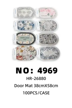 38cmX58cm Diatomite Printed Floor Mats